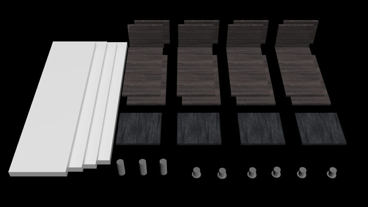 Modern Corner Bookcase 3D model_29