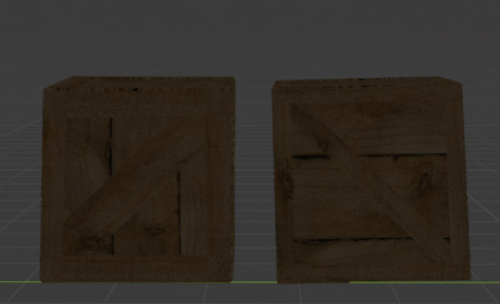 Realistic wooden boxes Low-poly 3D model_5