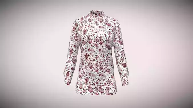 Girls Print Woven Shirt In Low Poly