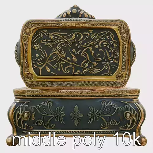 Antique Jewel Box with Secret Mechanism