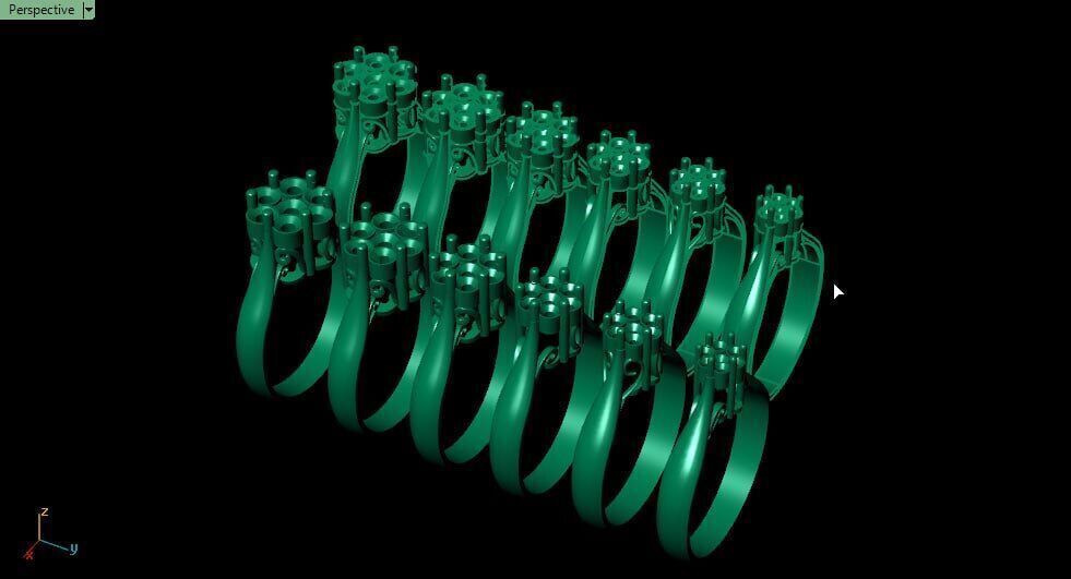 same shank with 6 different heads 3D print model_3