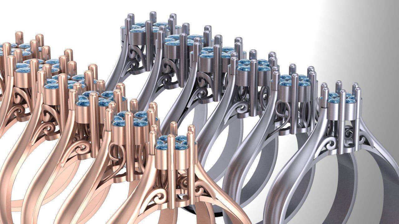 same shank with 6 different heads 3D print model_2