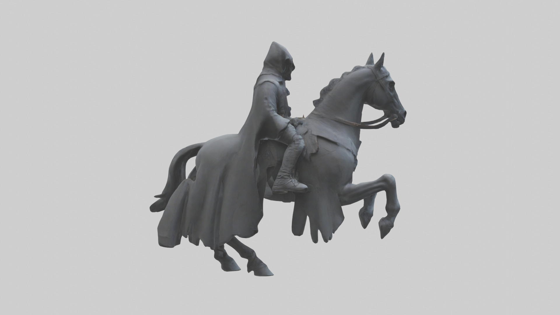 Headless horseman model Low-poly 3D model_13