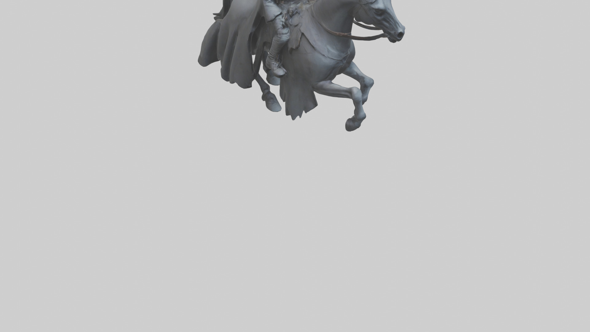 Headless horseman model Low-poly 3D model_6