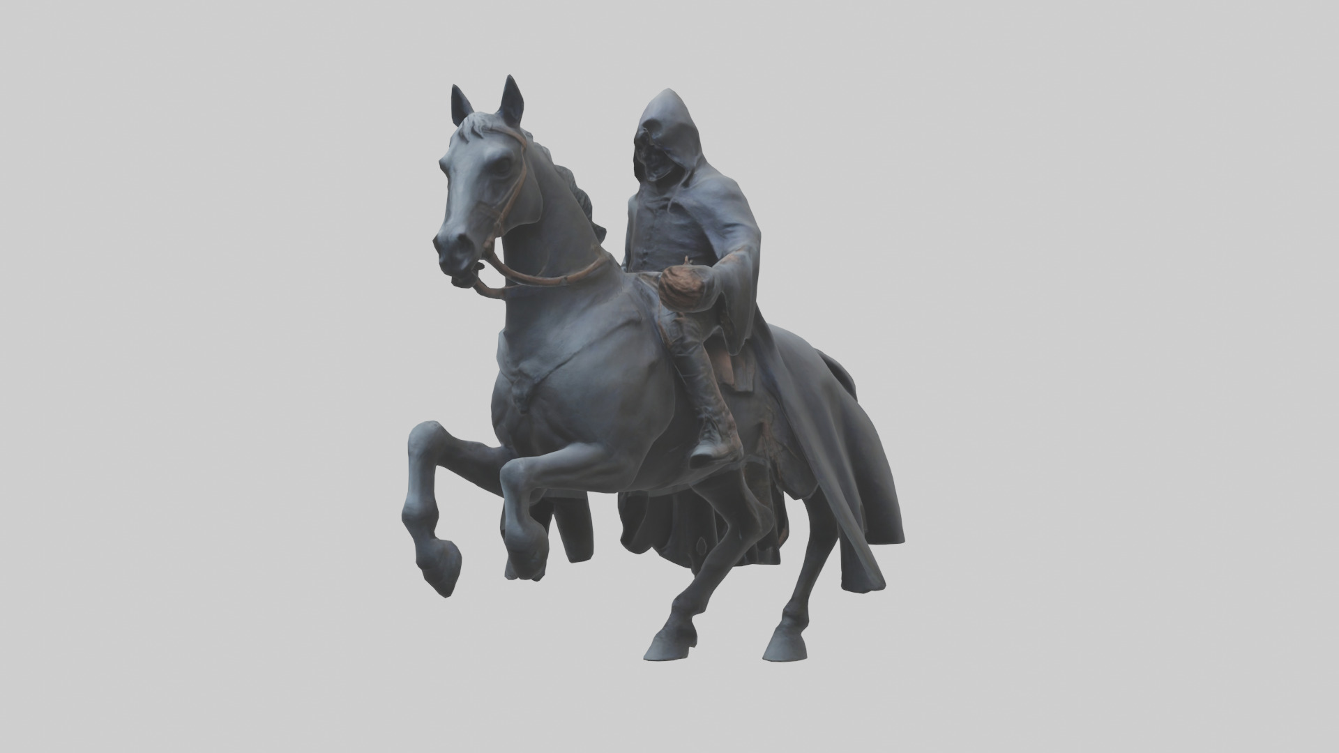 Headless horseman model Low-poly 3D model_8