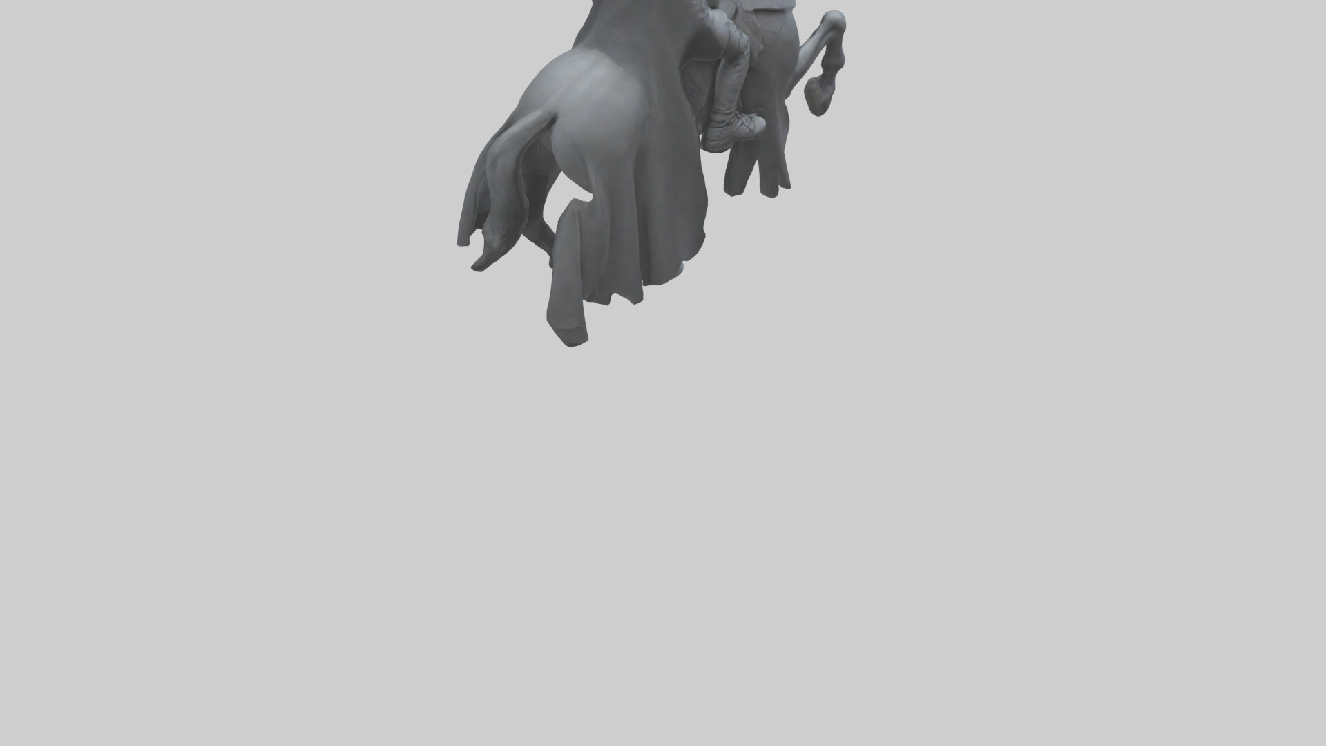Headless horseman model Low-poly 3D model_4