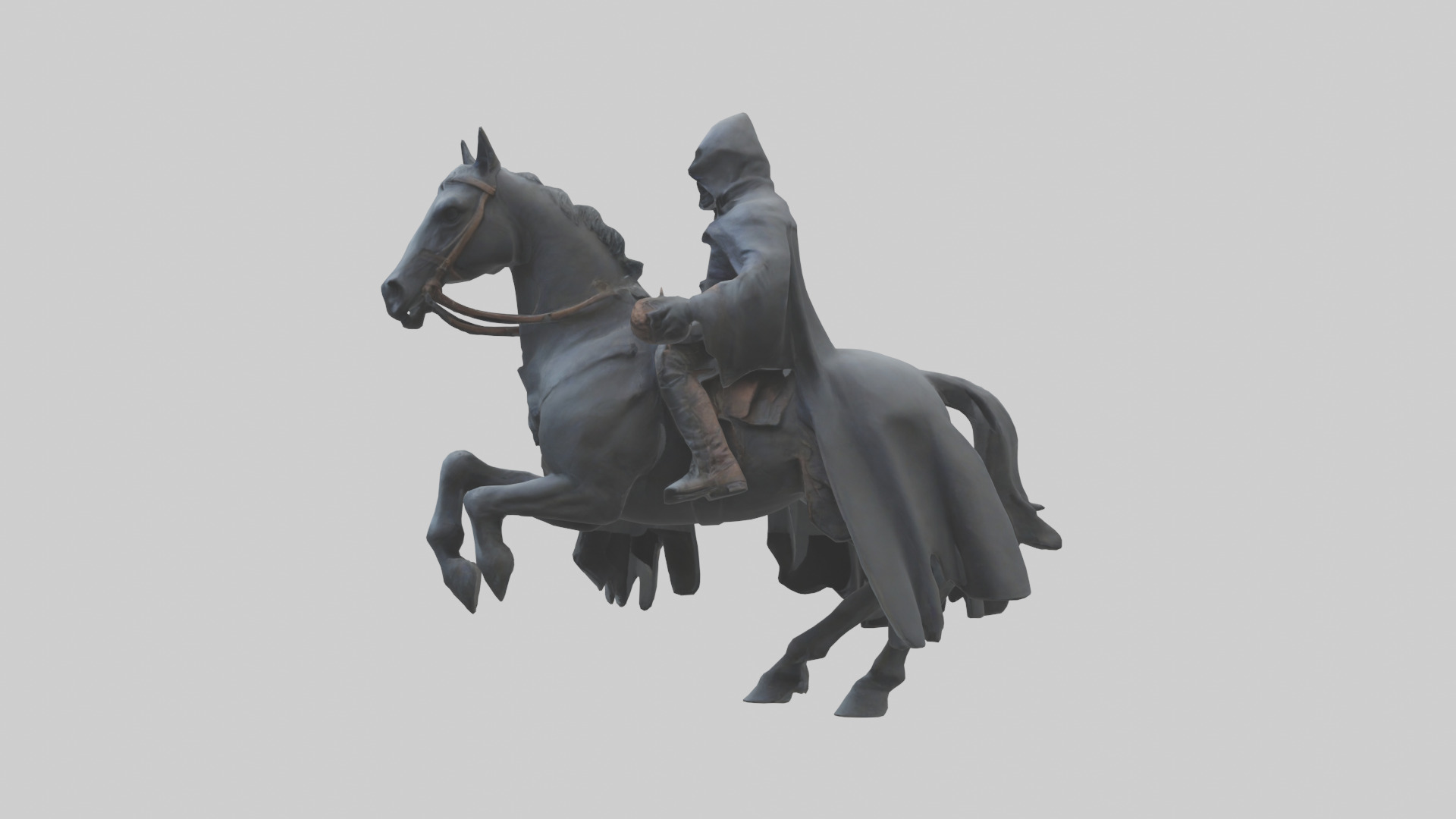 Headless horseman model Low-poly 3D model_12