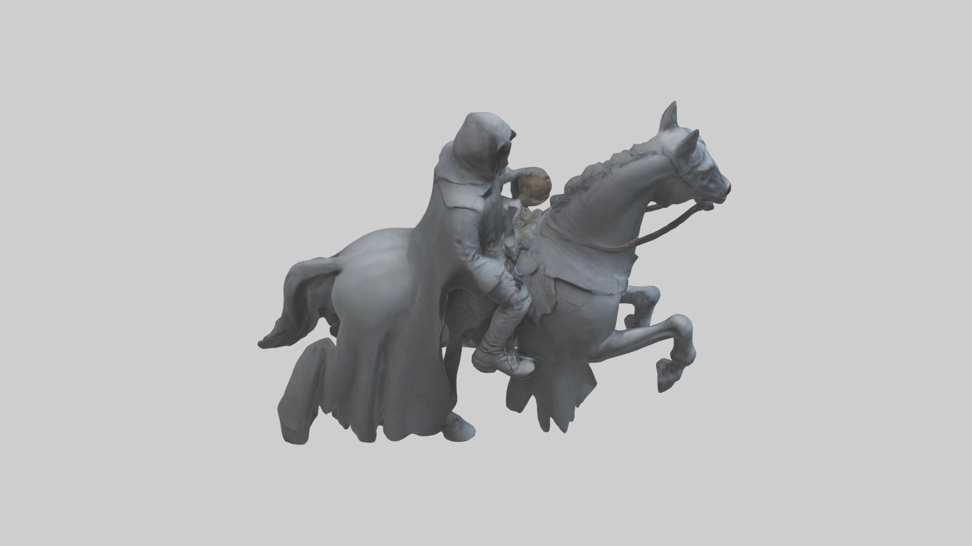 Headless horseman model Low-poly 3D model_18