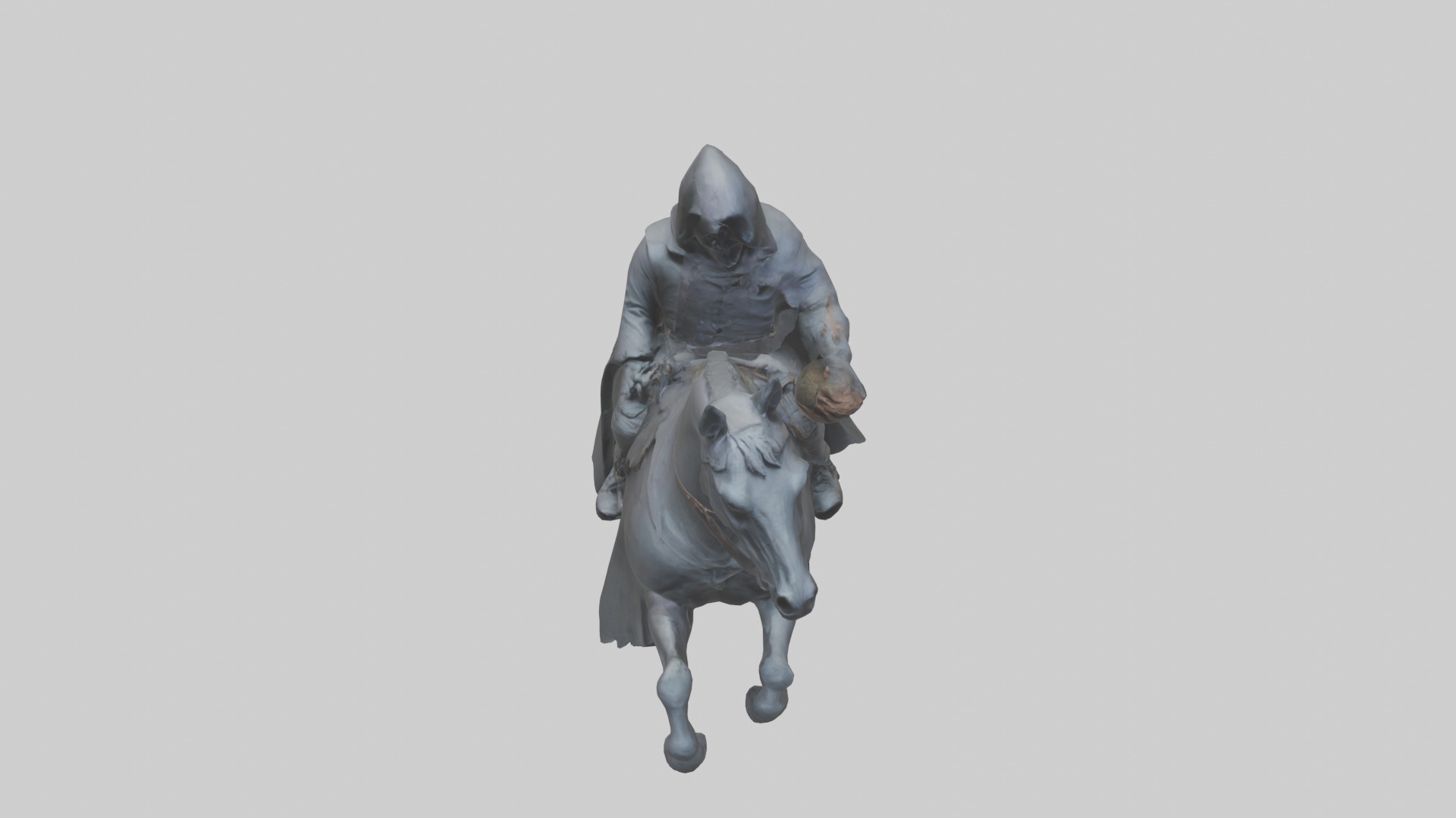 Headless horseman model Low-poly 3D model_16