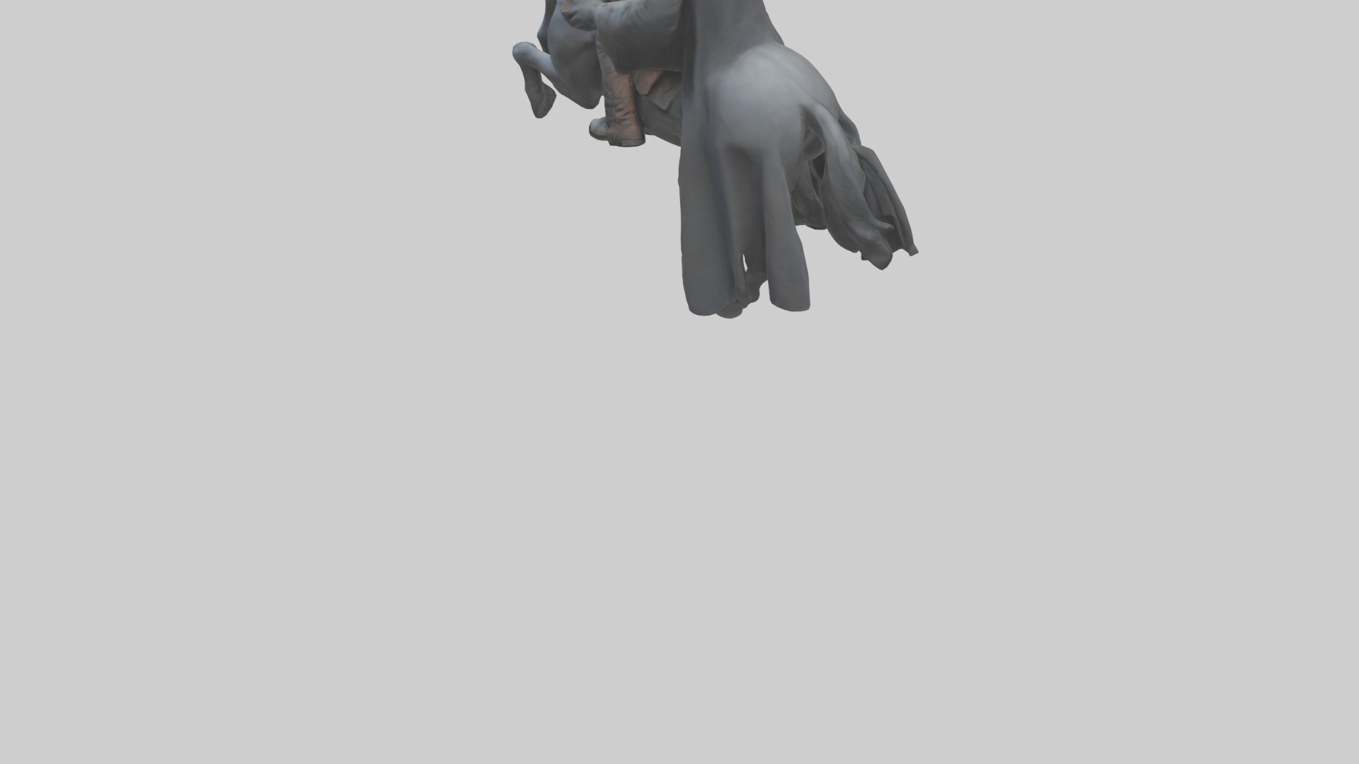 Headless horseman model Low-poly 3D model_3