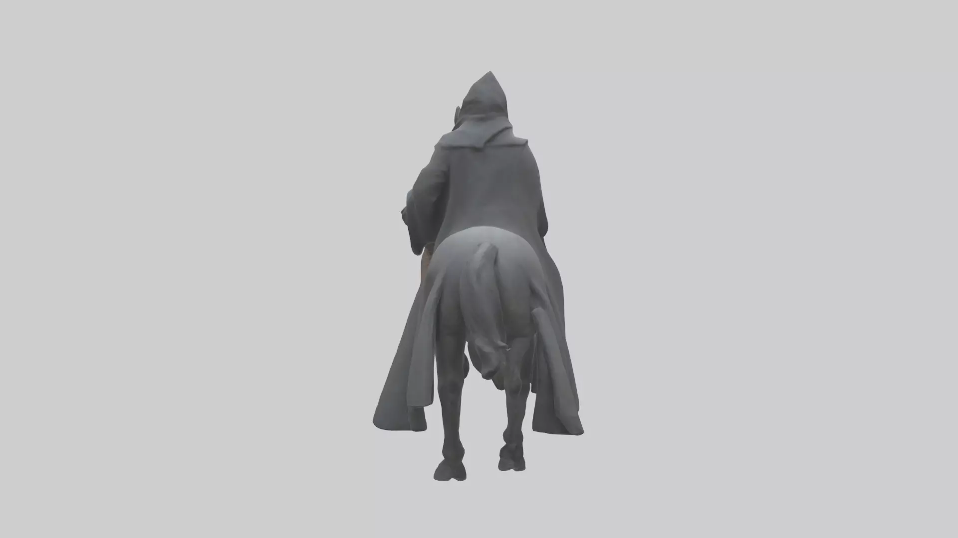 Headless horseman model Low-poly 3D model_0