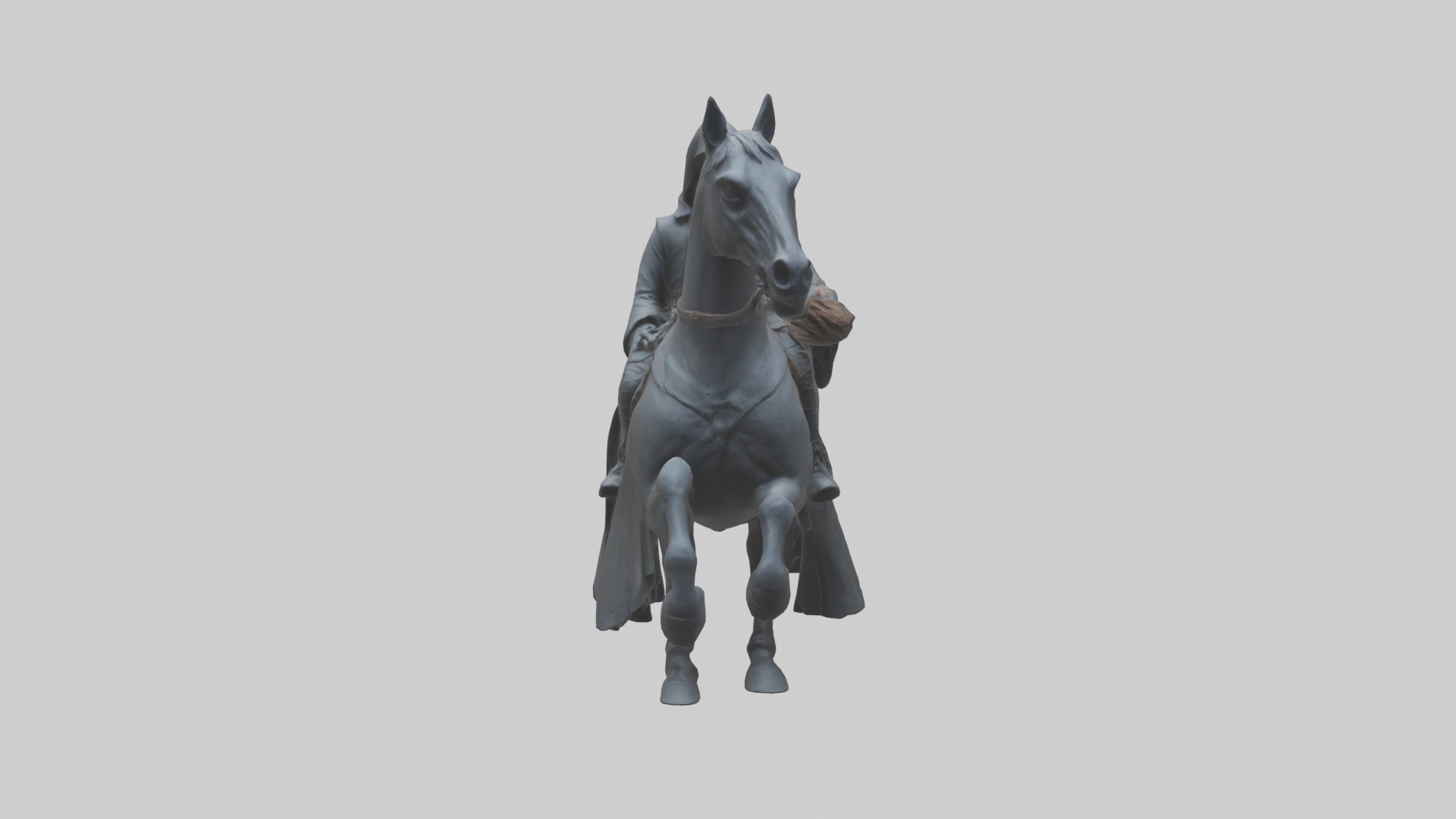 Headless horseman model Low-poly 3D model_9