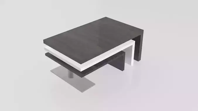 Three tier modern coffee table