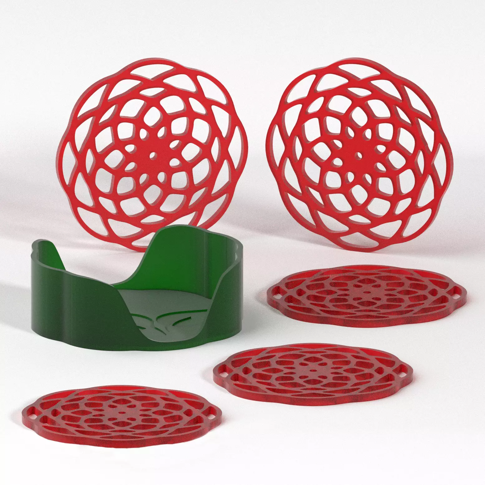 Camellia Coasters 3D print model