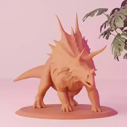 3D Printable Triceratops Miniature