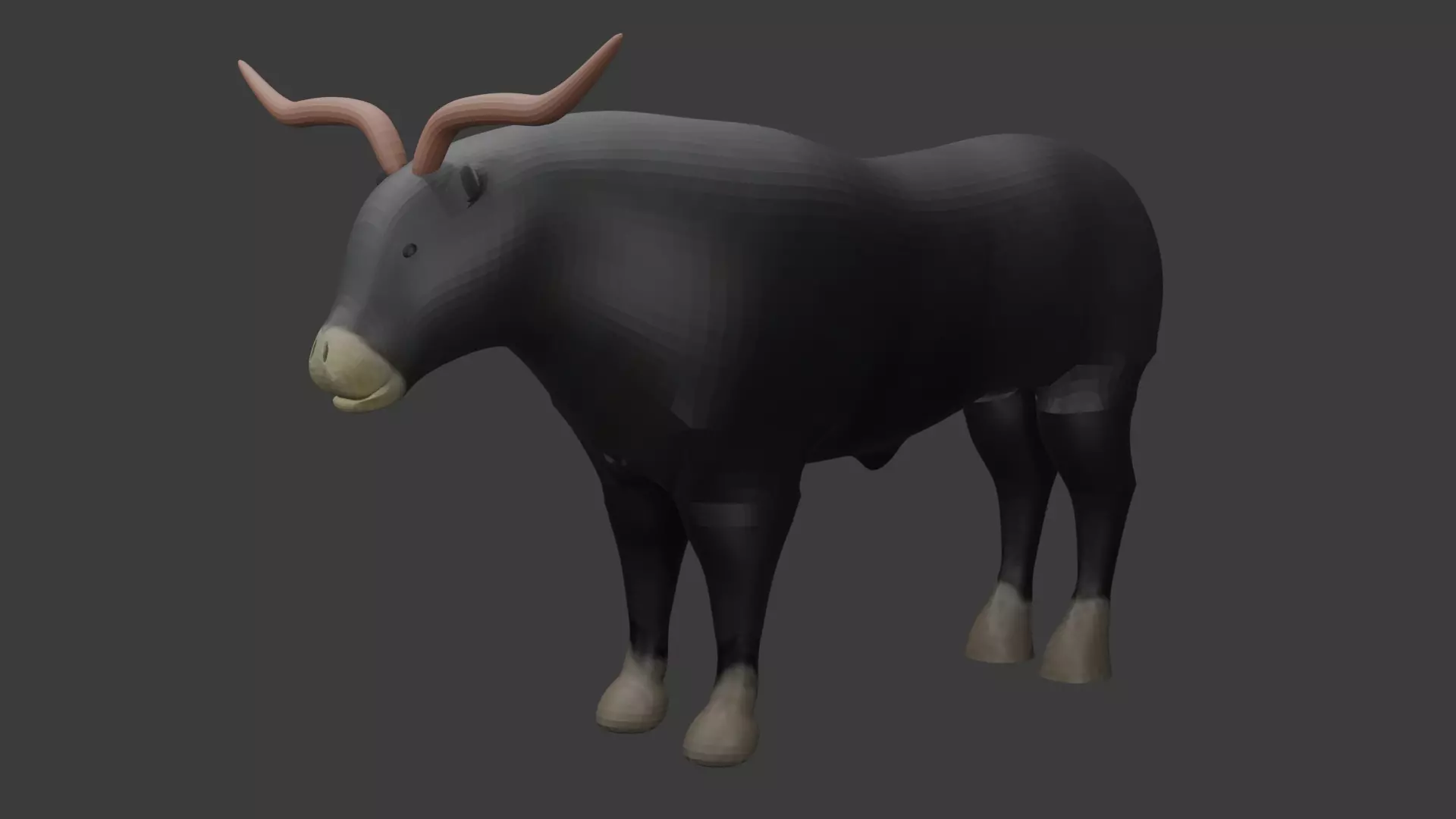 Bull 3D Model Low-poly 3D model