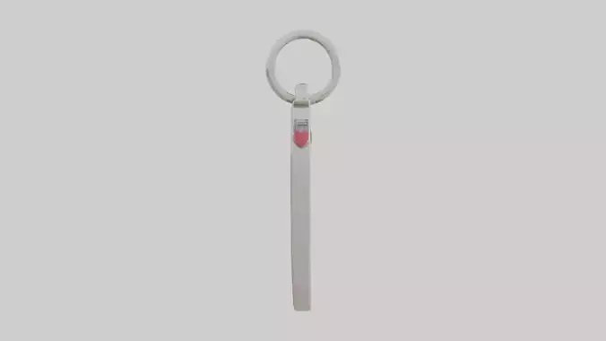 Heart lock keychain model