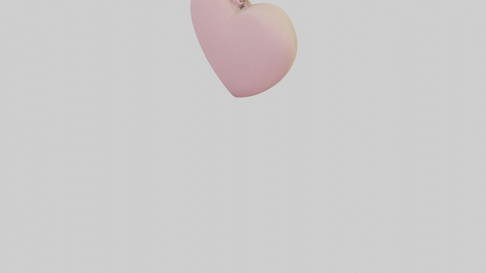 Heartshaped keychain model Low-poly 3D model_4