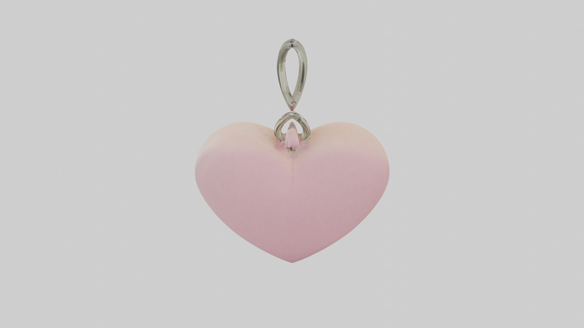 Heartshaped keychain model Low-poly 3D model_15