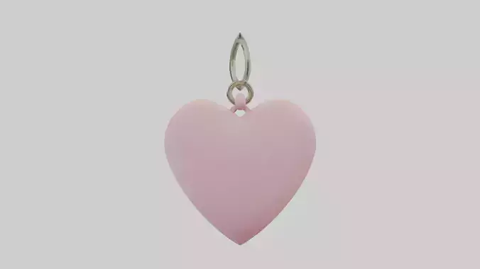 Heartshaped keychain model Low-poly 3D model Heartshaped keychain model Low-poly 3D model