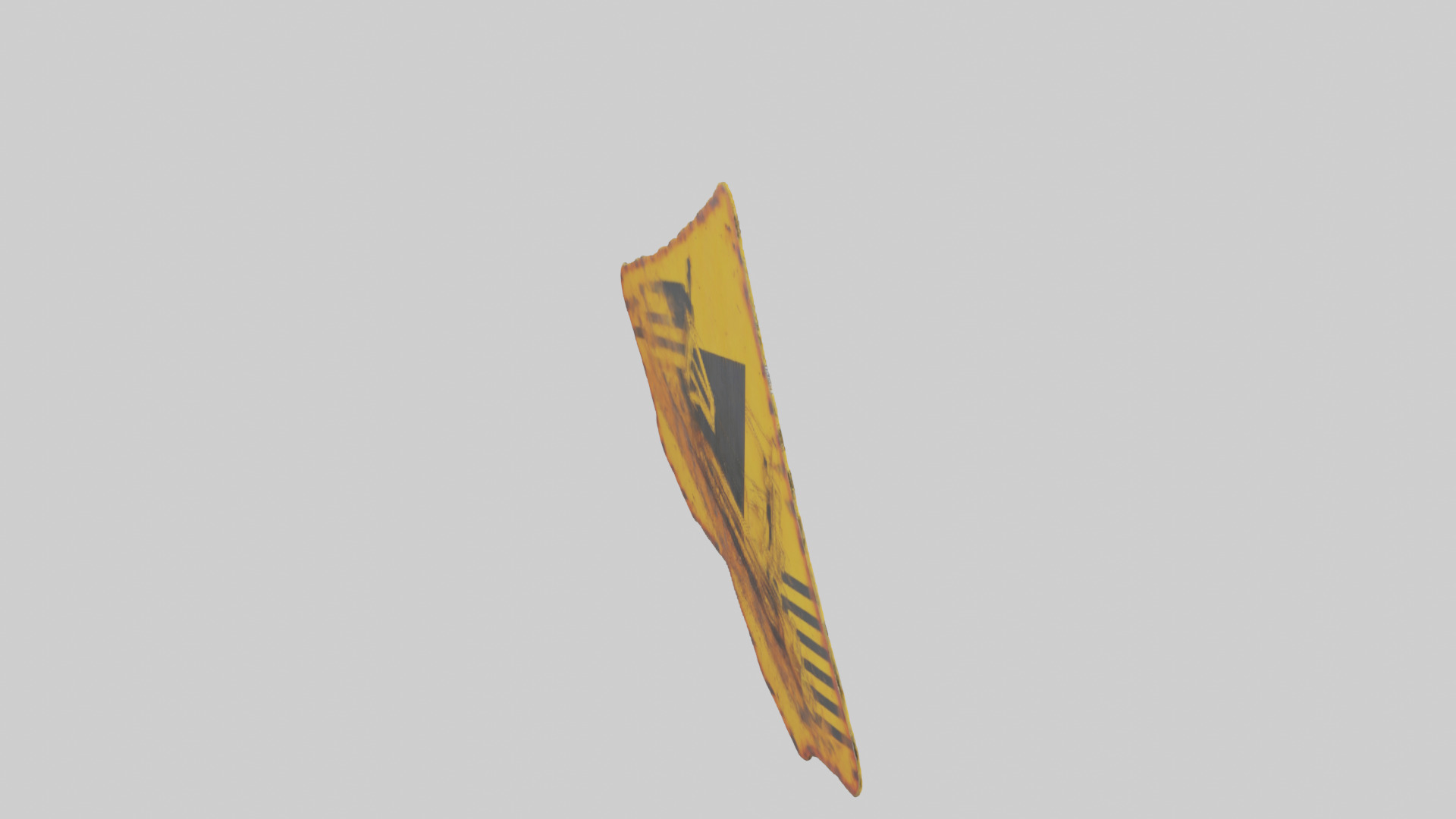 Heavy Machinery Warning Sign model Low-poly 3D model_18