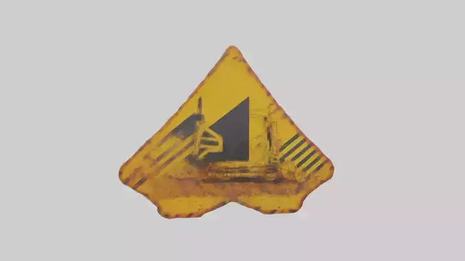 Heavy Machinery Warning Sign model