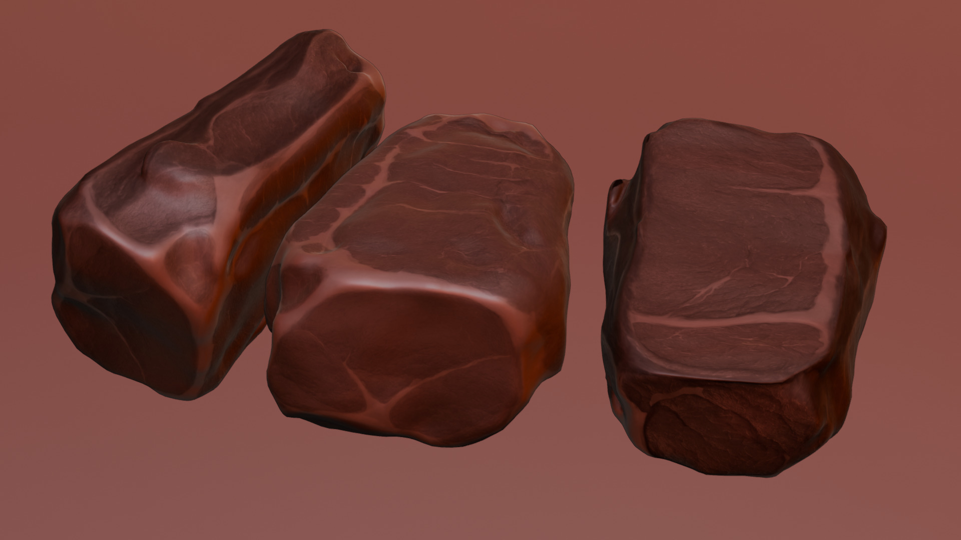 Raw pork leg Low-poly 3D model_48