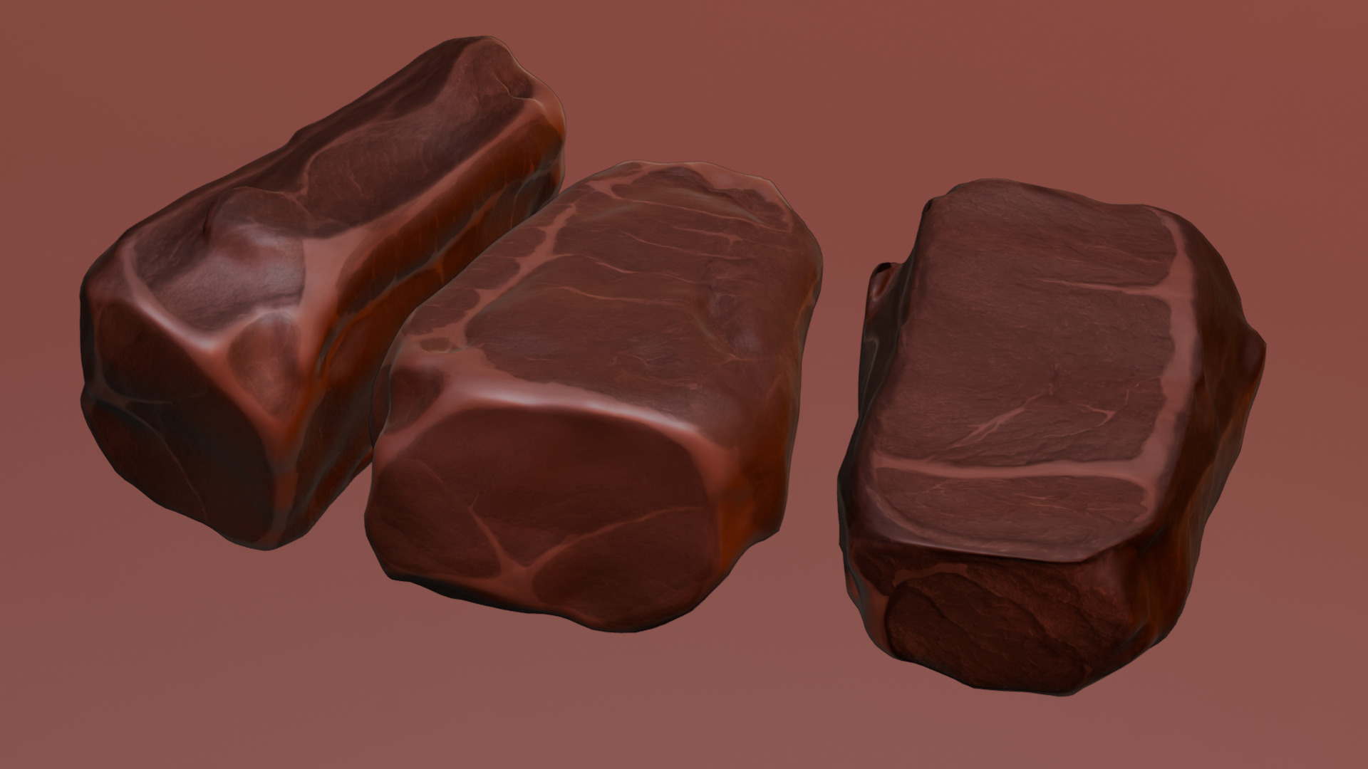 Raw pork leg Low-poly 3D model_52