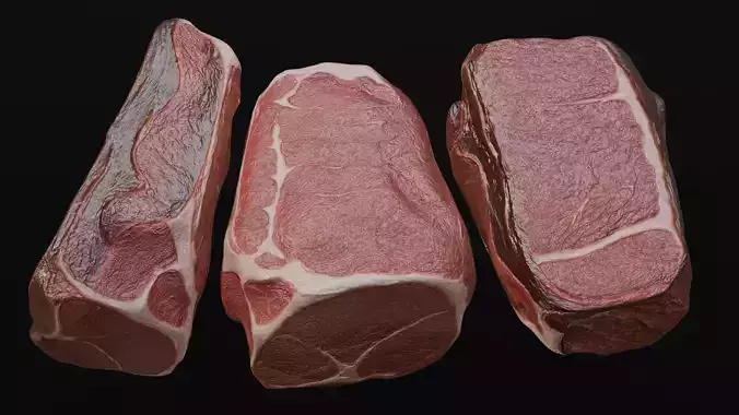 Raw pork leg Low-poly 3D model