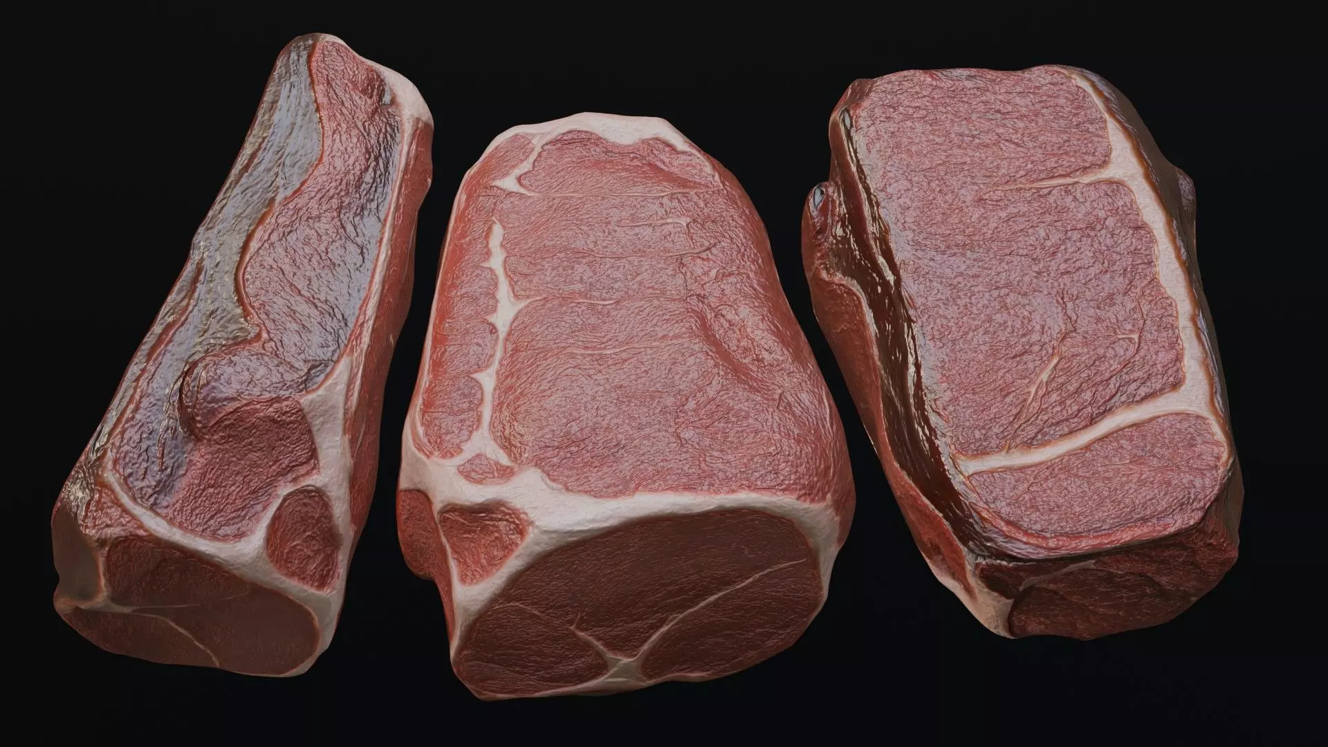 Raw pork leg Low-poly 3D model_0