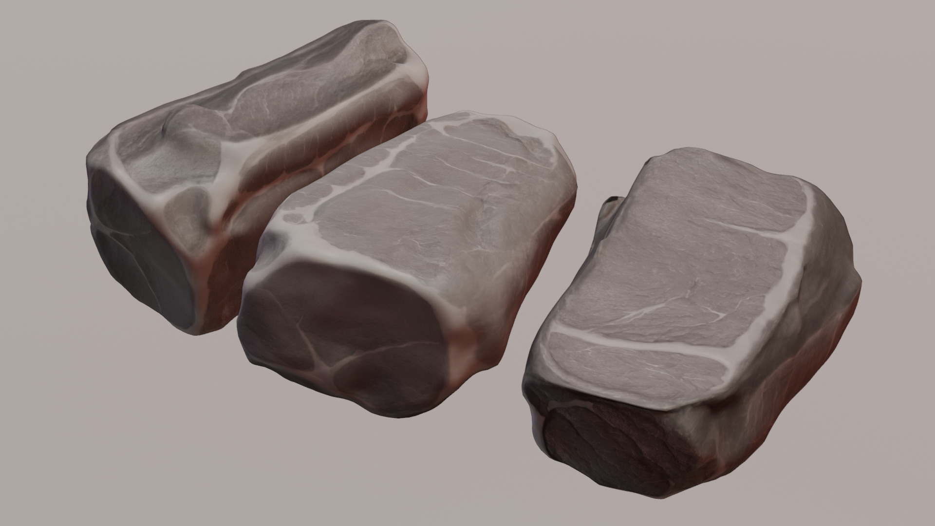 Raw pork leg Low-poly 3D model_35