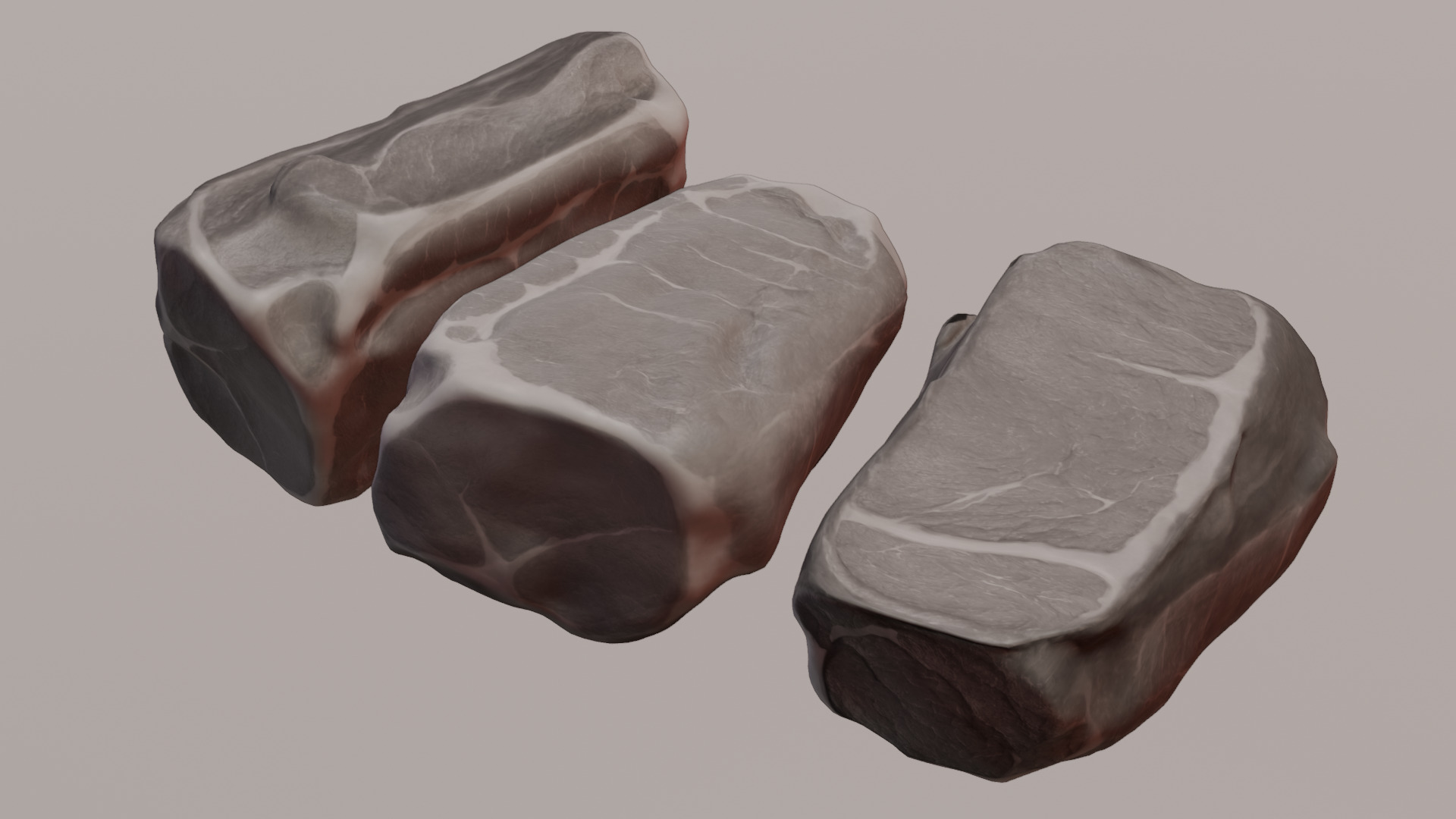 Raw pork leg Low-poly 3D model_30