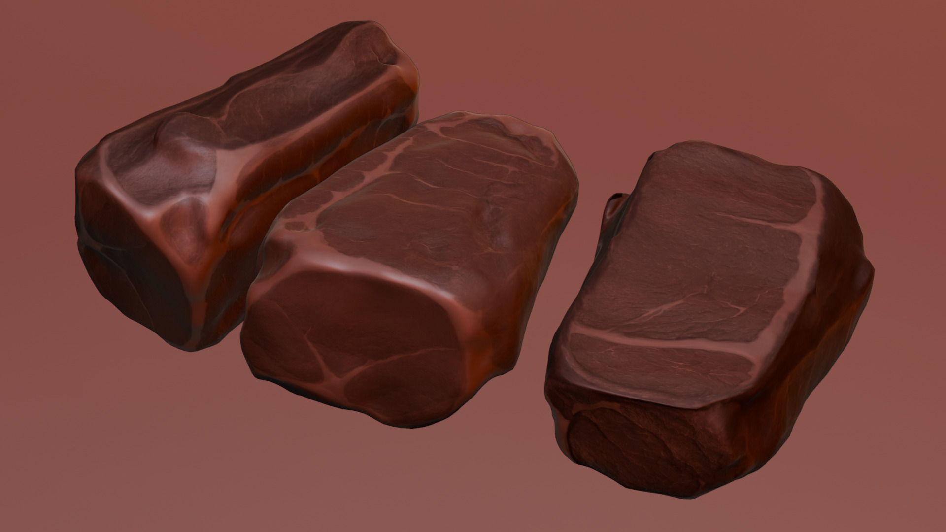 Raw pork leg Low-poly 3D model_32
