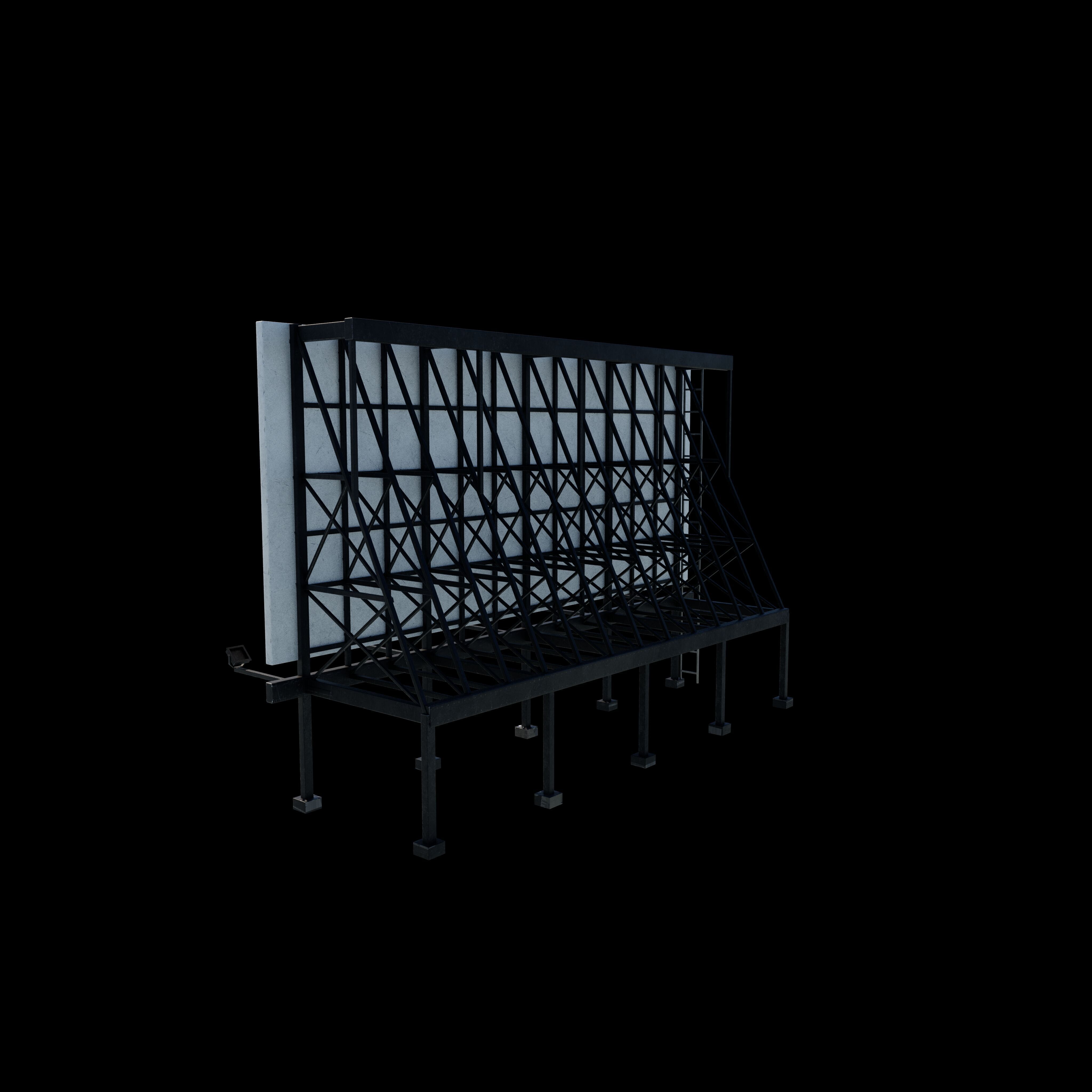 Advertising Billboard 3D model_4