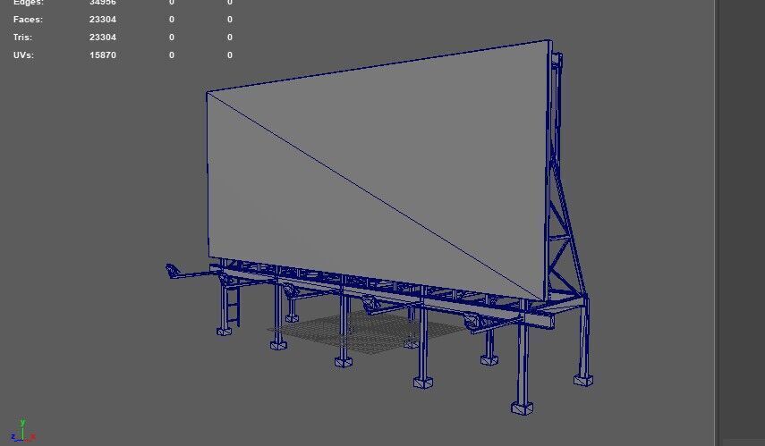 Advertising Billboard 3D model_14