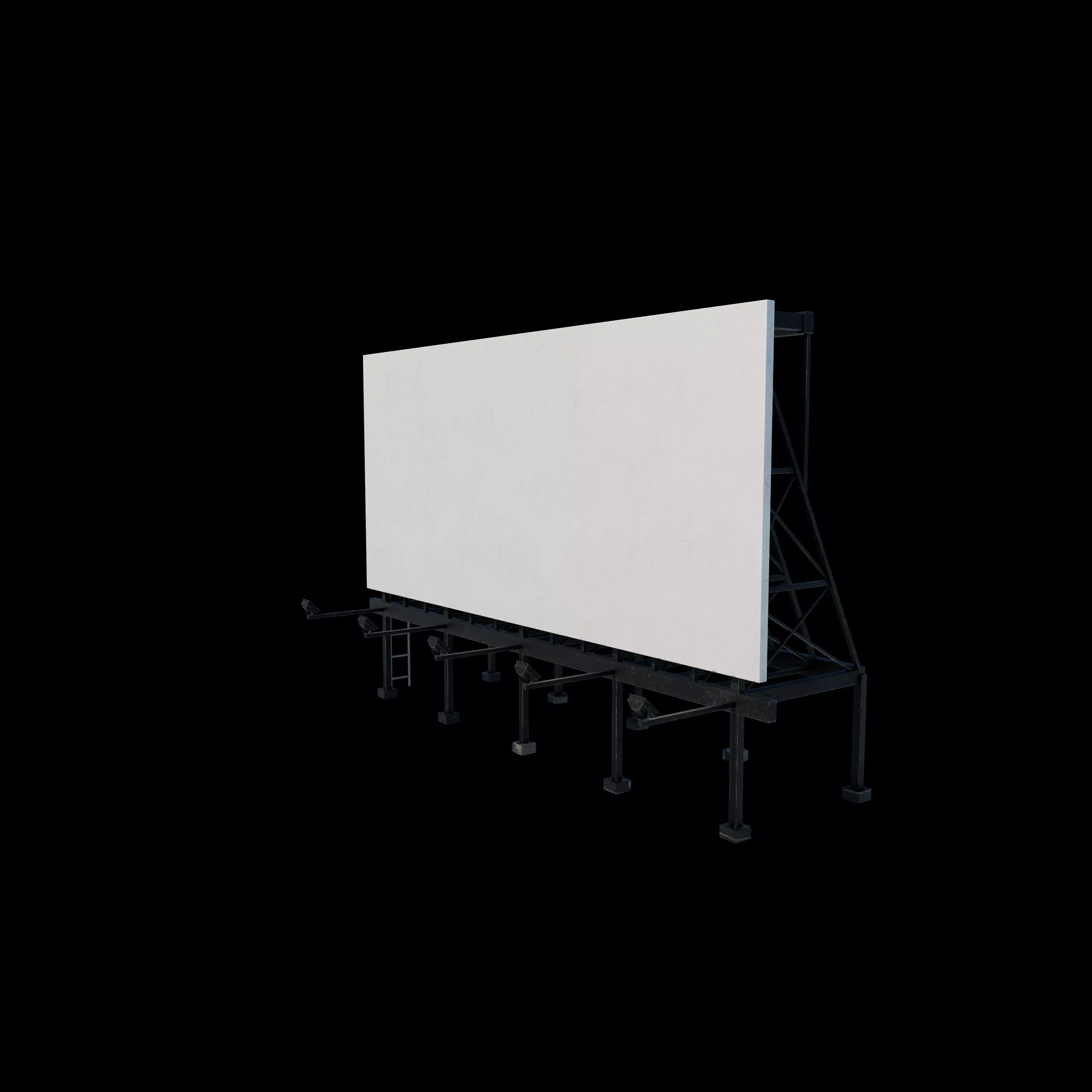 Advertising Billboard 3D model_0
