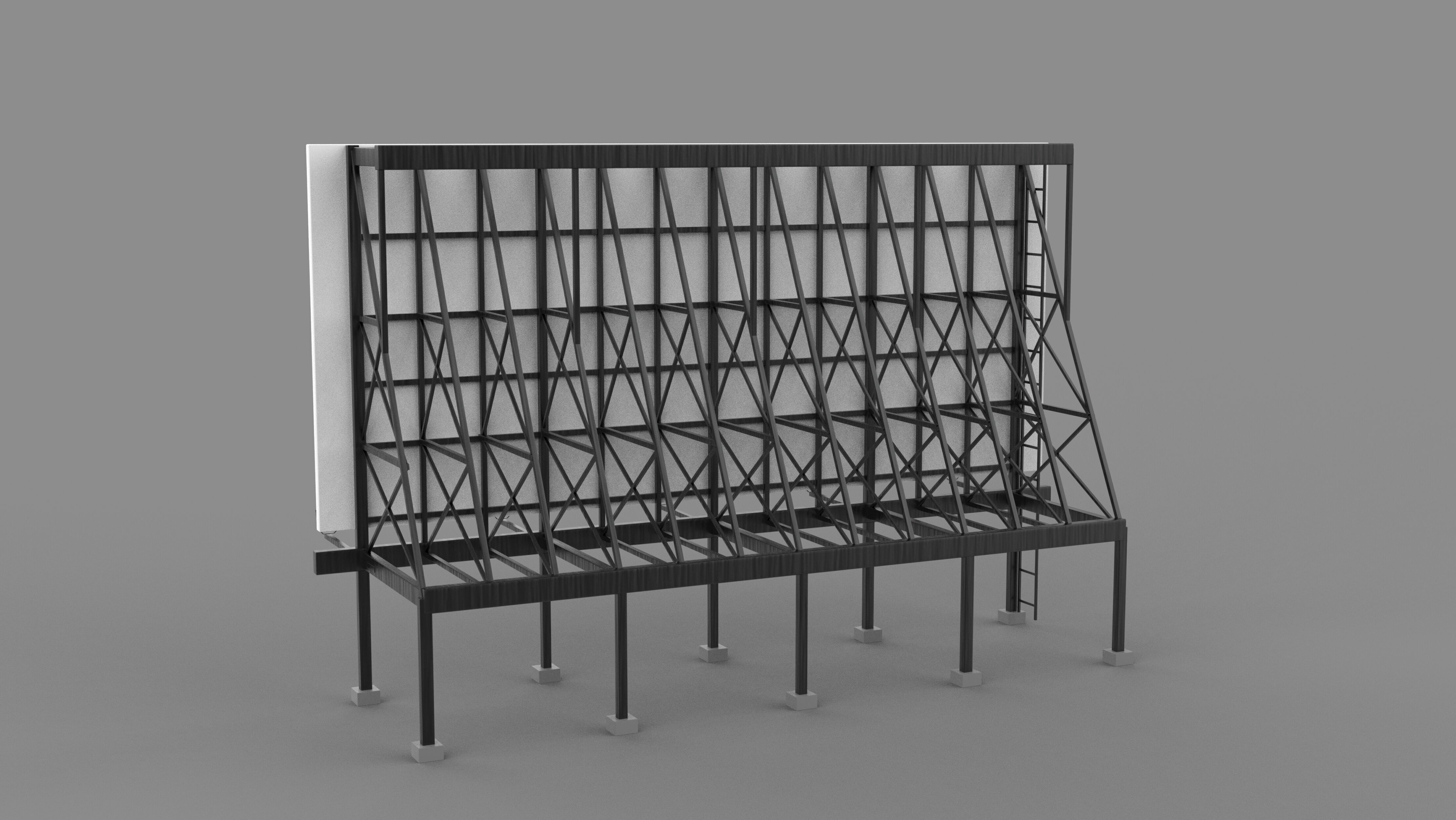 Advertising Billboard 3D model_10