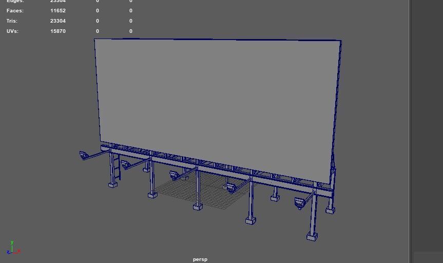 Advertising Billboard 3D model_15