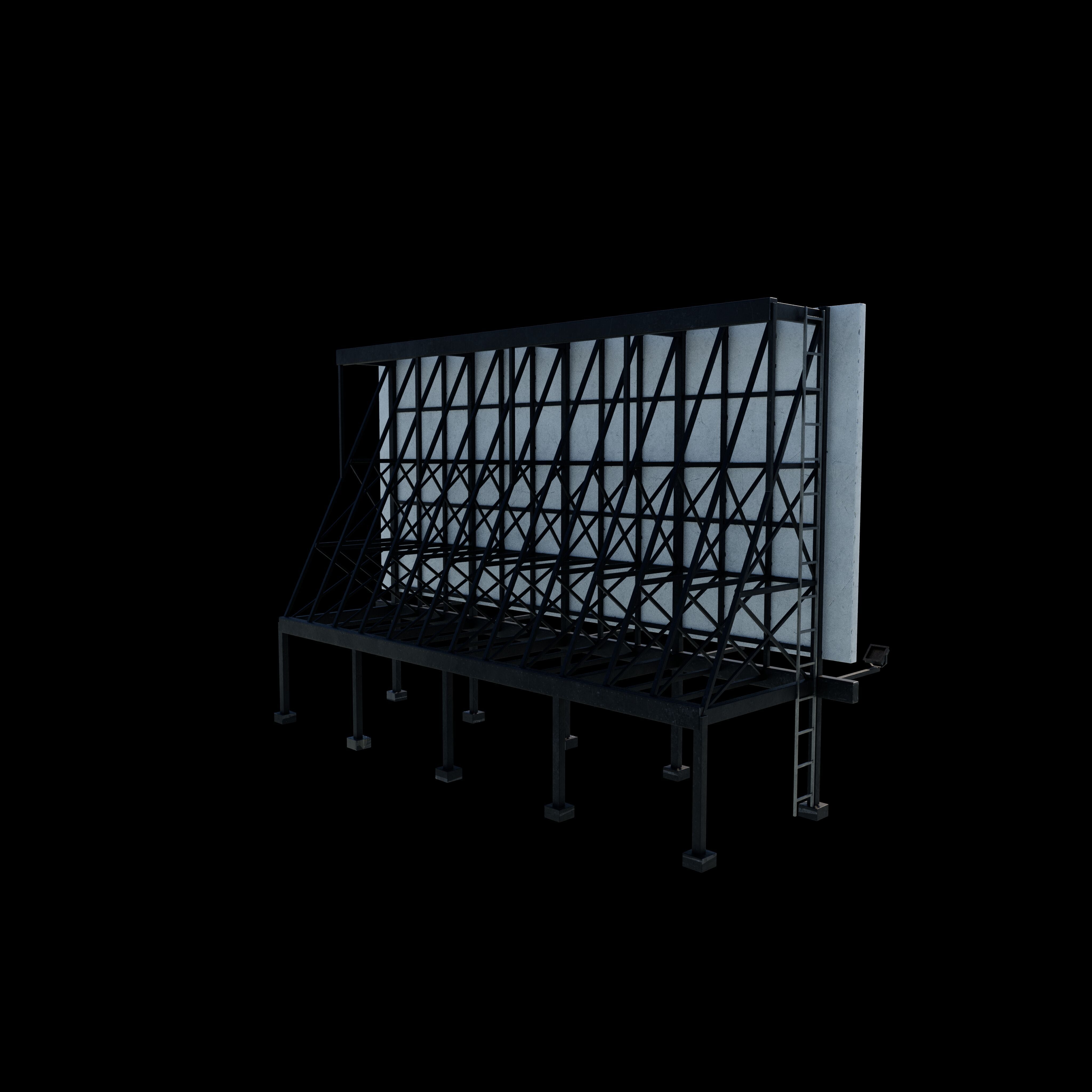 Advertising Billboard 3D model_5