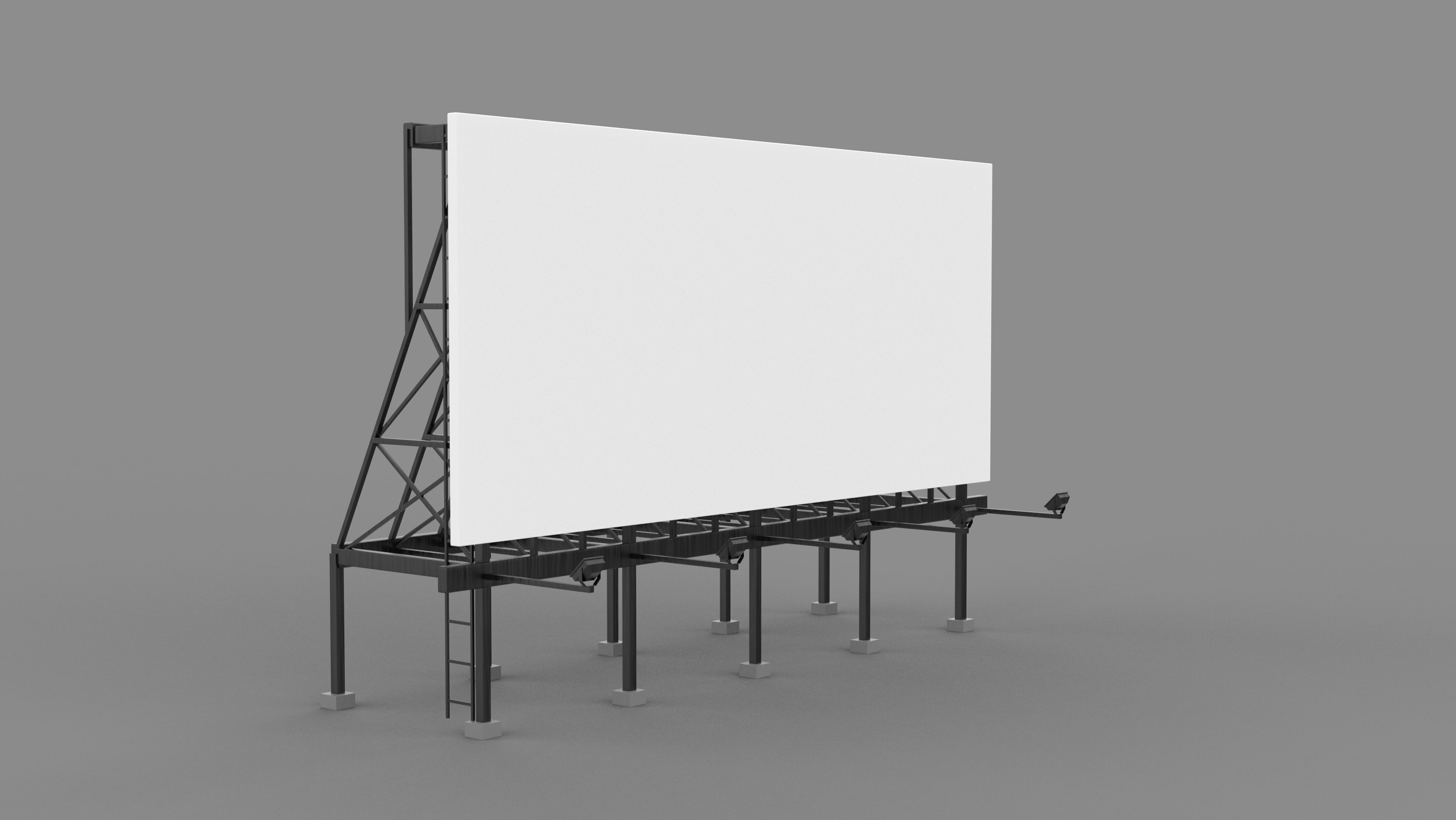 Advertising Billboard 3D model_7