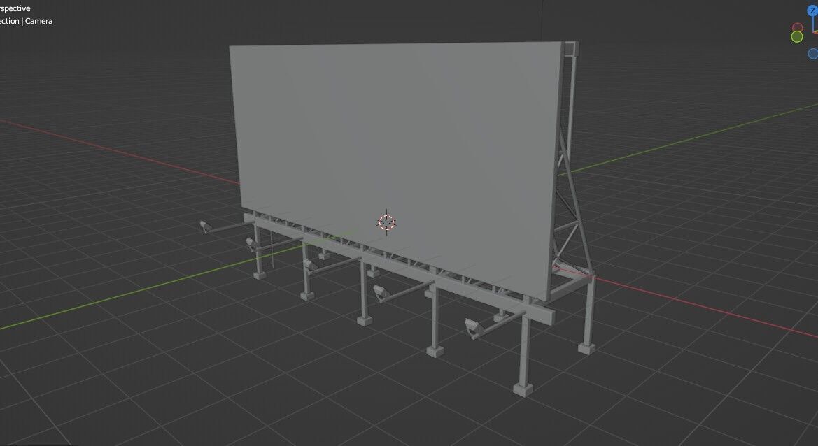 Advertising Billboard 3D model_12