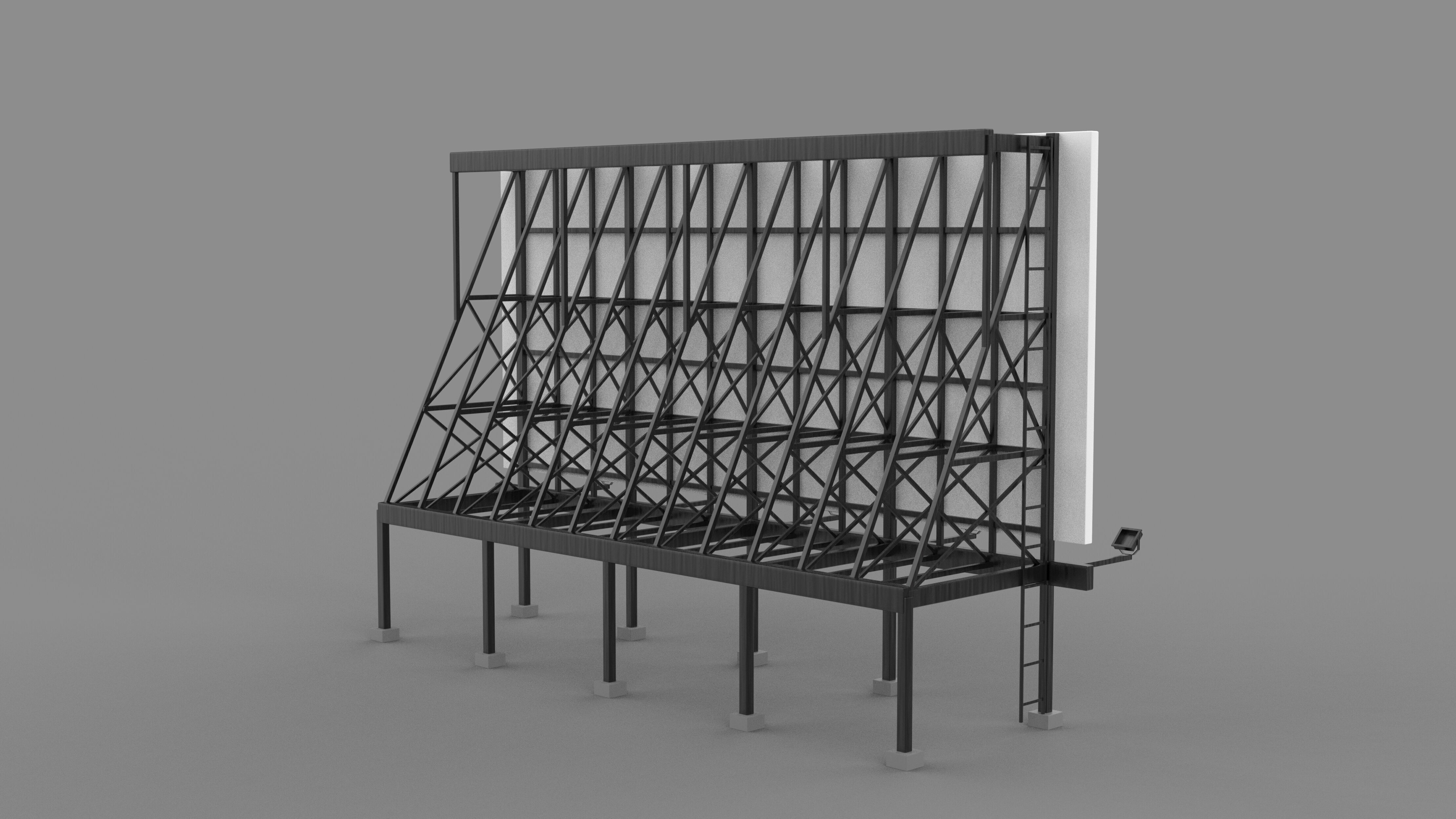 Advertising Billboard 3D model_9