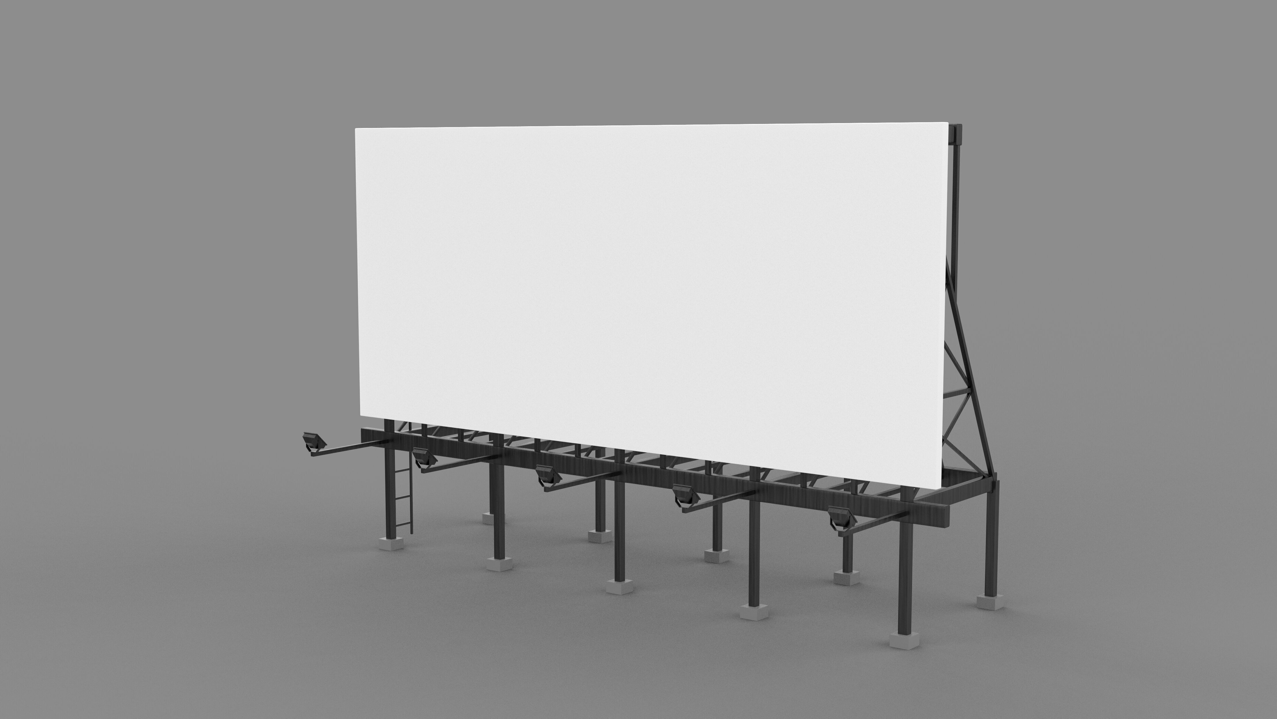 Advertising Billboard 3D model_8