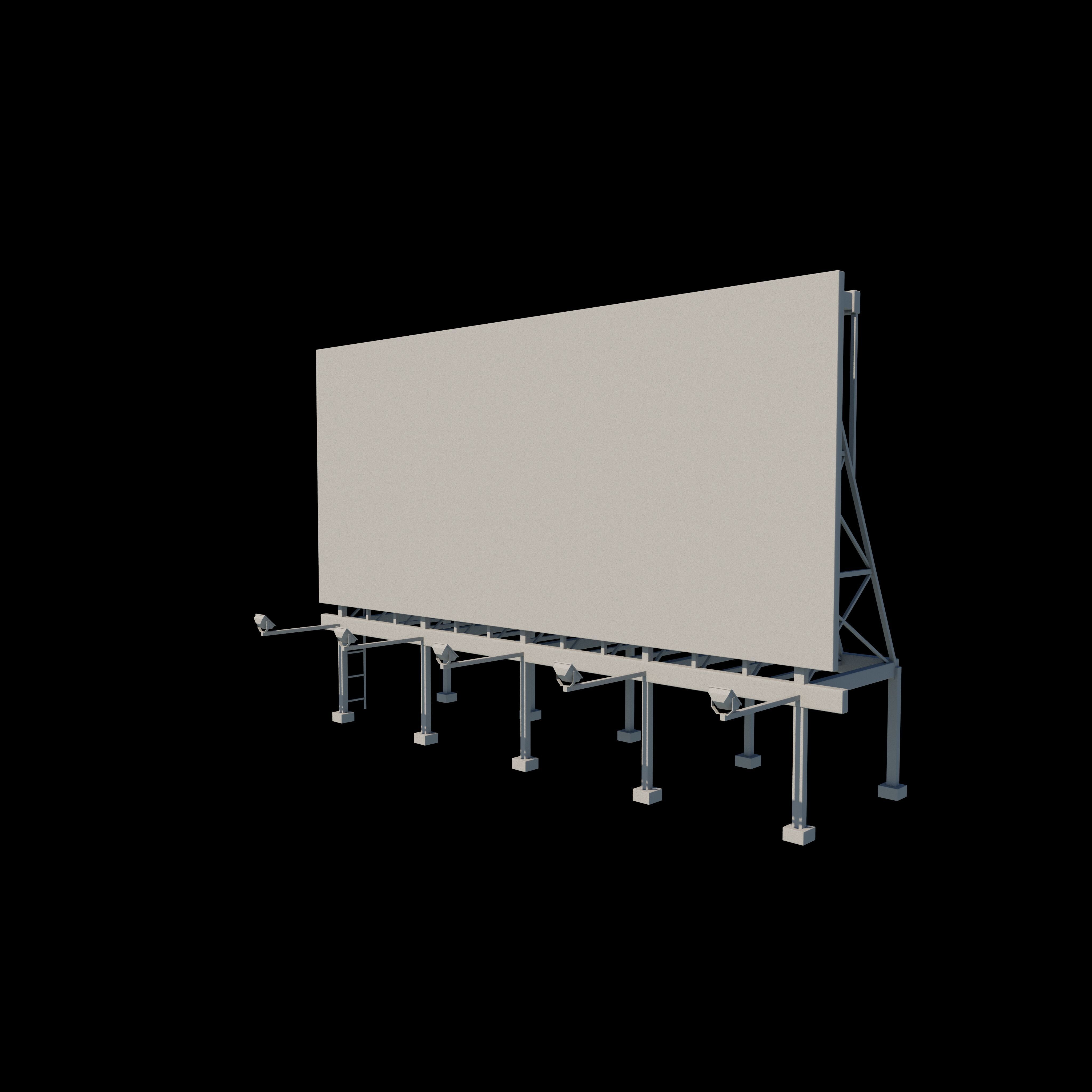 Advertising Billboard 3D model_13