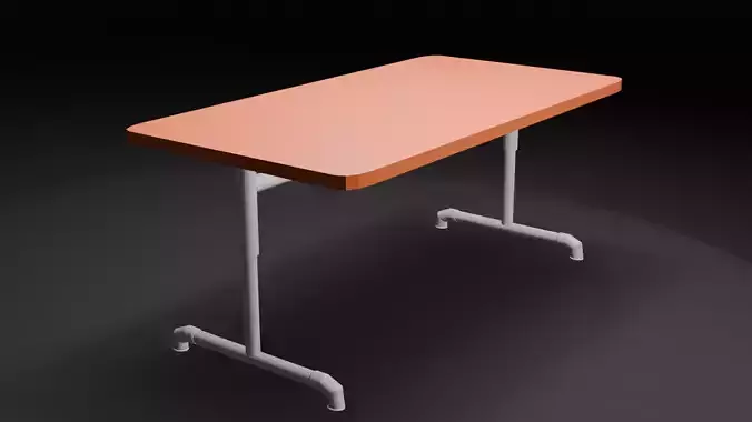 Simple orange contemporary style table