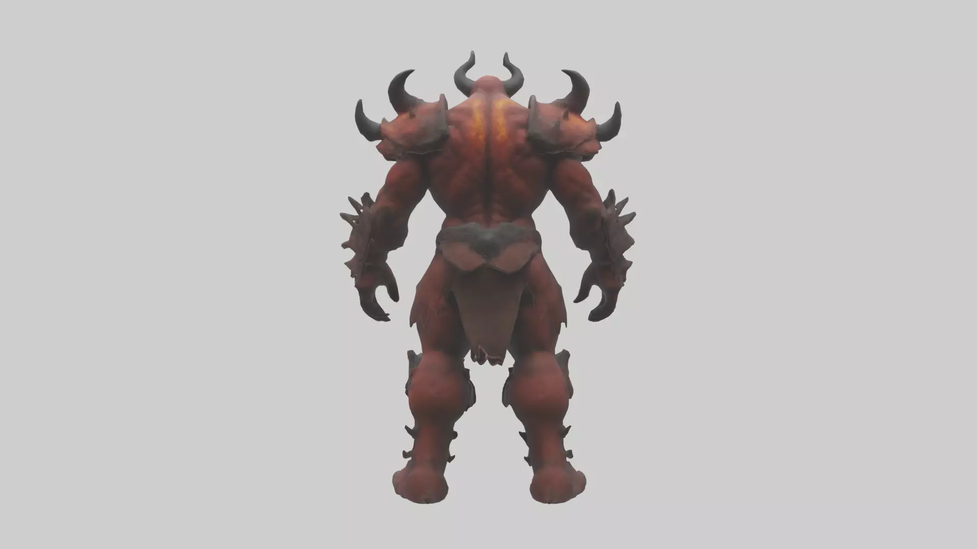 Hellish Titan model Low-poly 3D model_0