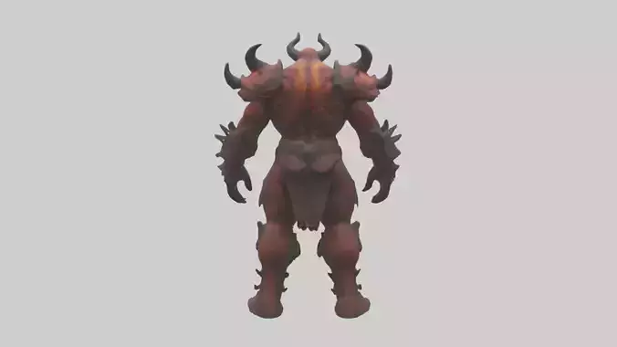 Hellish Titan model Low-poly 3D model