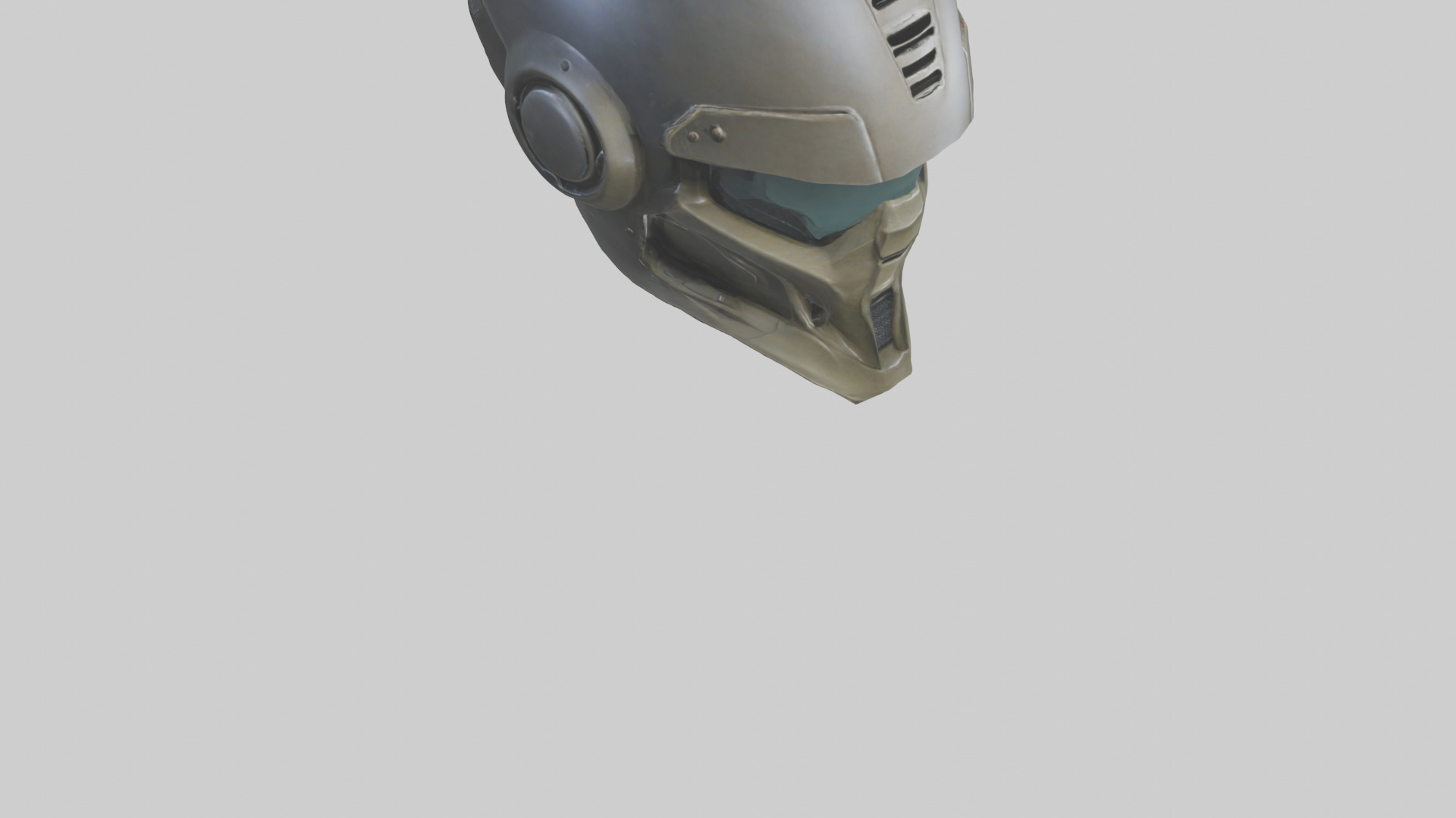 Helmet model Low-poly 3D model_6
