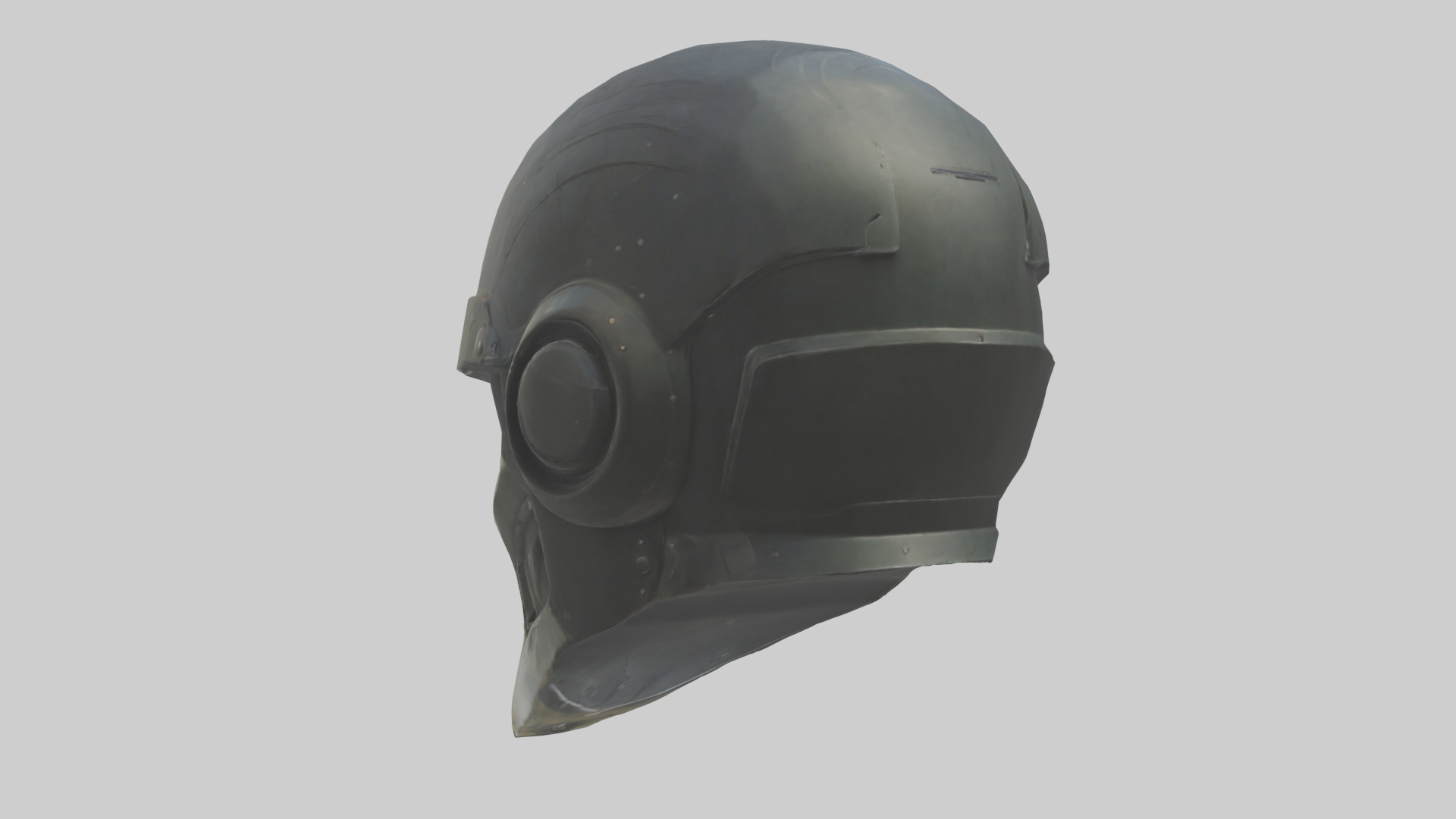 Helmet model Low-poly 3D model_1