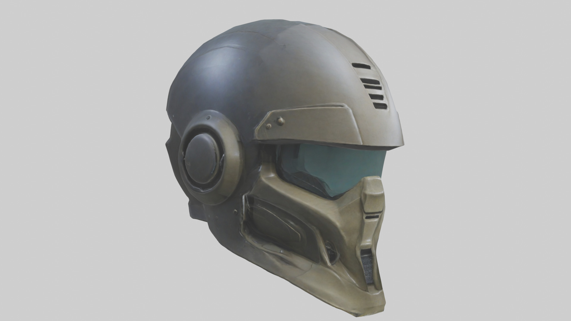 Helmet model Low-poly 3D model_11